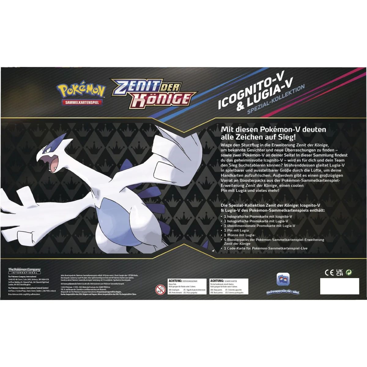 Pokémon Zenit der Könige Icognito-V & Lugia-V-Spezial-Kollektion - DE